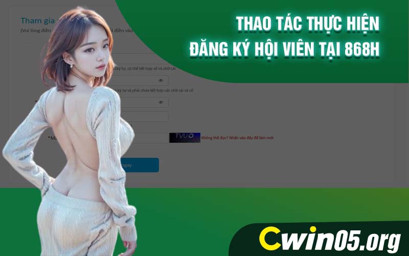 Thao tác thực hiện đăng ký hội viên tại 868H