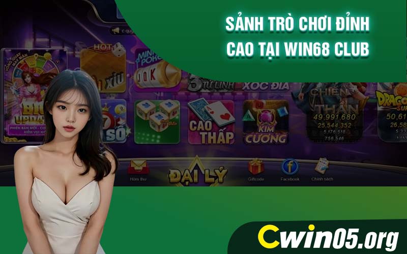 Sảnh trò chơi đỉnh cao tại Win68 Club
